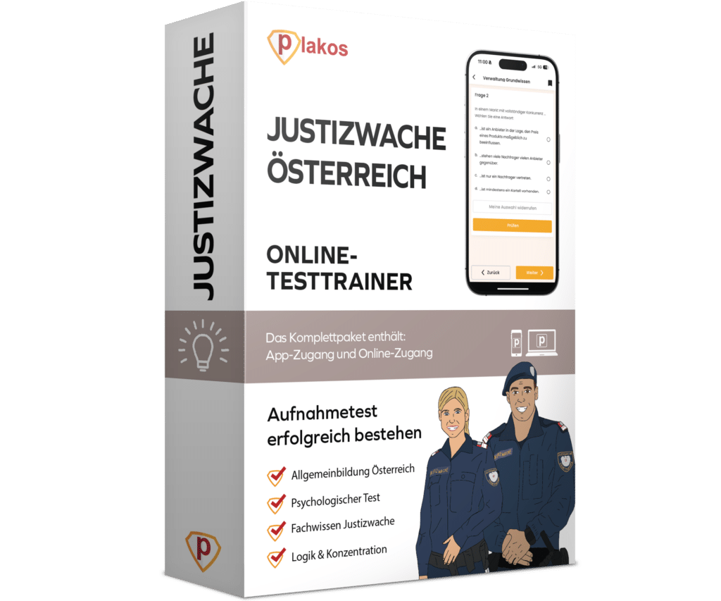 Justizwache Aufnahmetest Österreich 2025 Testtrainer Basis