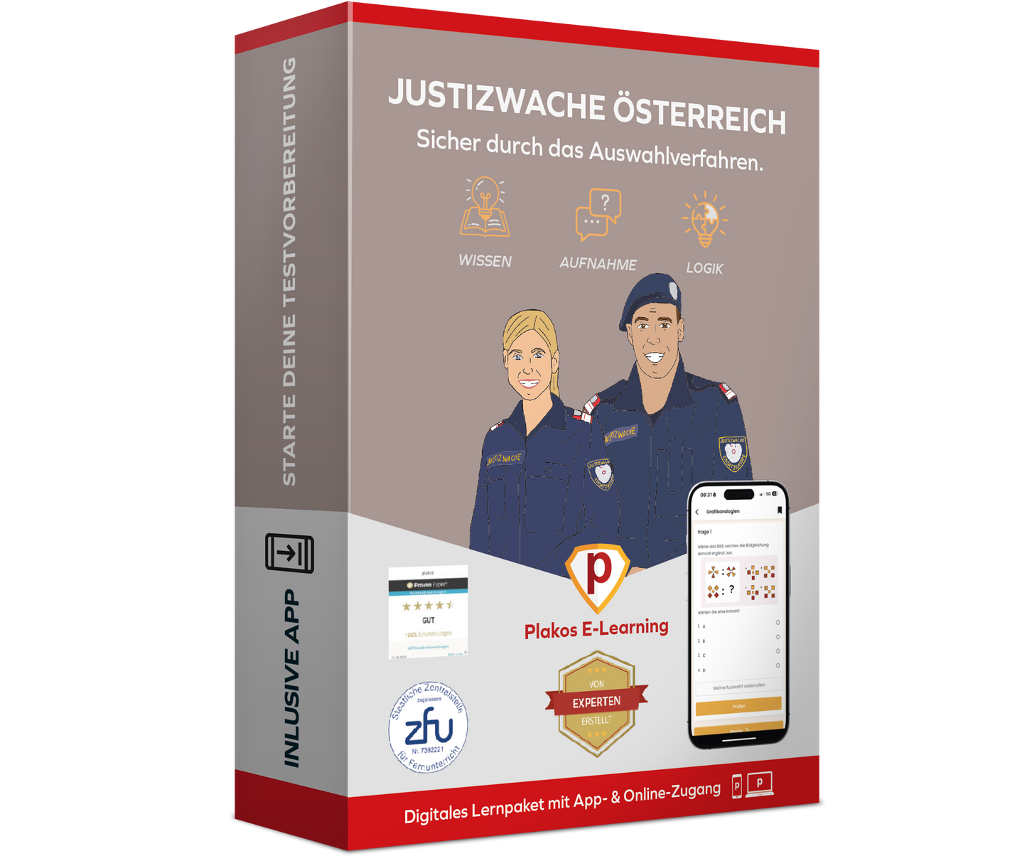 Justizwache Aufnahmetest Österreich 2025 Testtrainer Basis