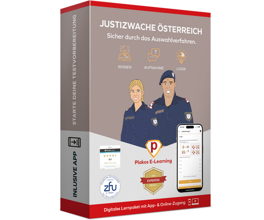 Justizwache Aufnahmetest Österreich 2025 Testtrainer Basis