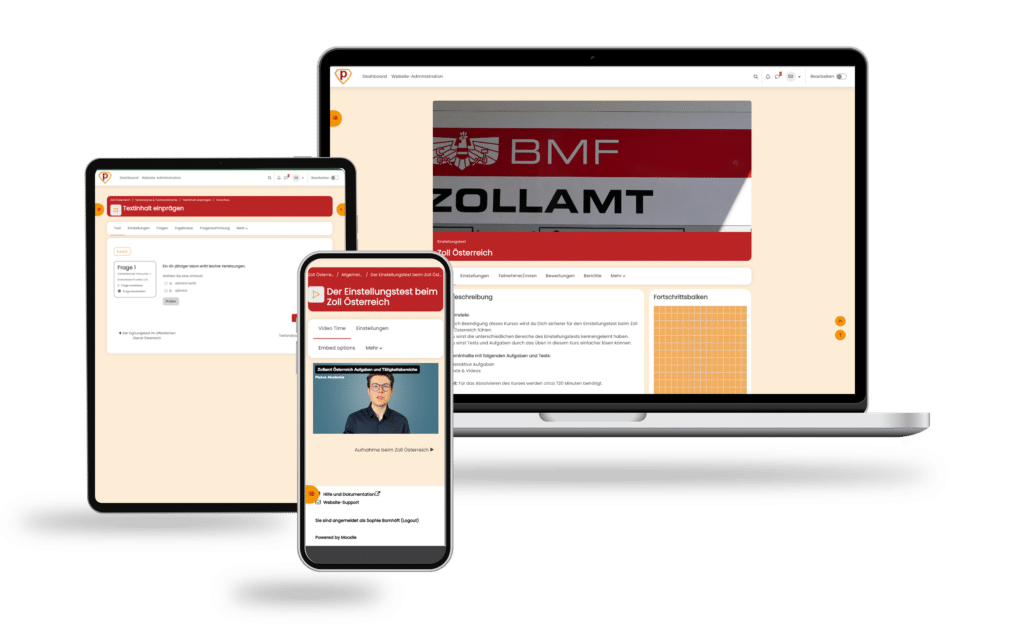 Aufnahmetest Zoll Österreich Testtrainer Basis